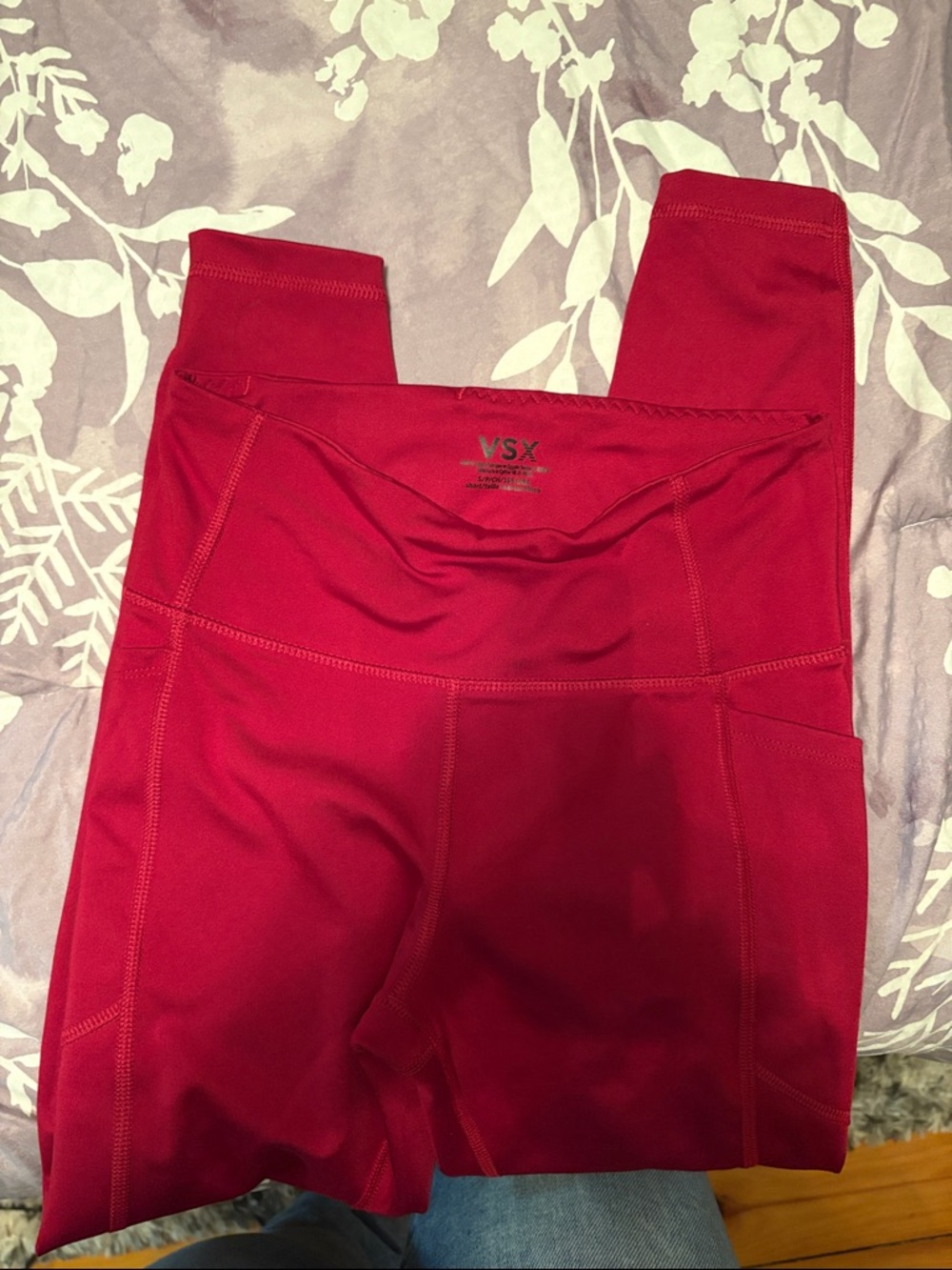 VSX Red High-Waist Leggings